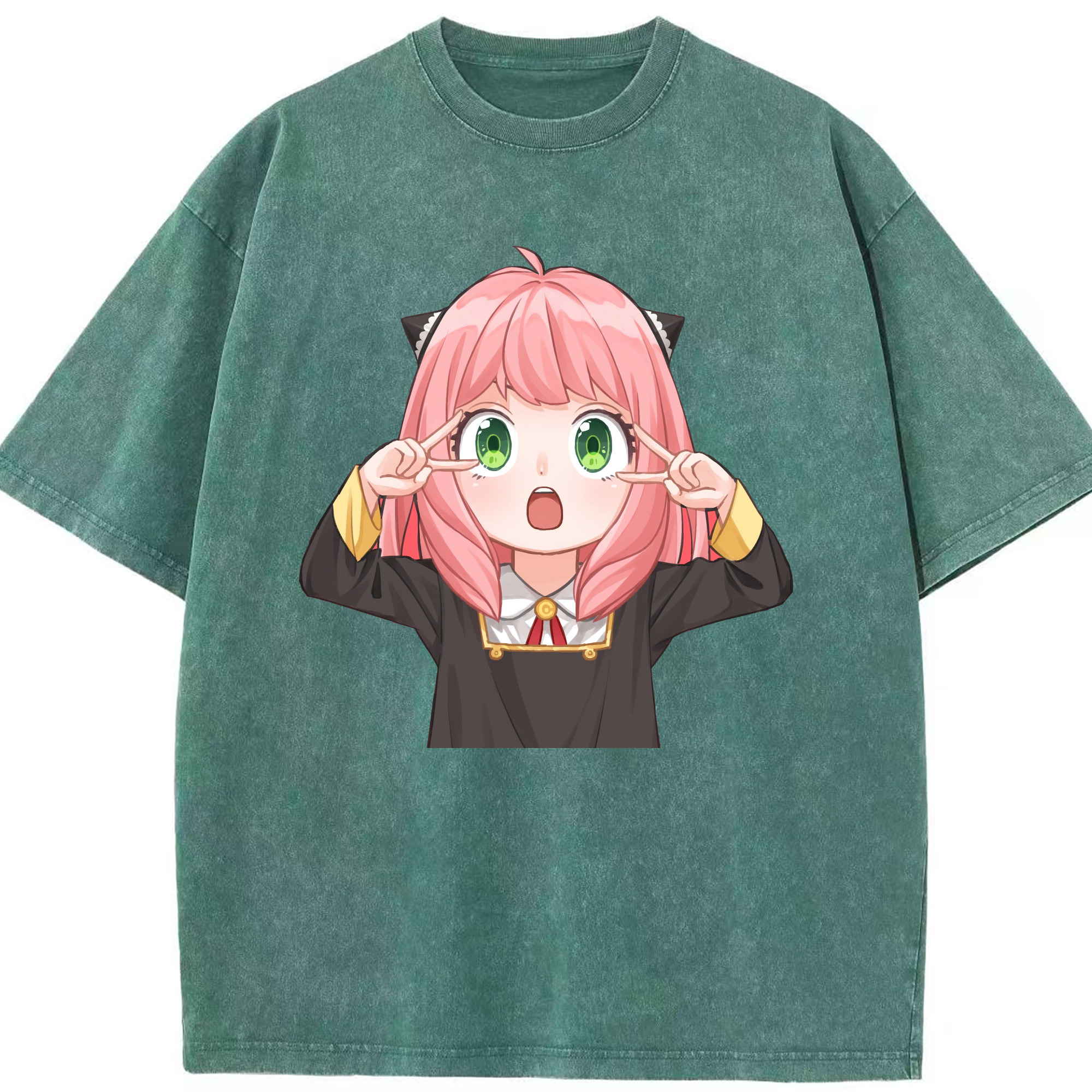 （画像用） SPY×FAMILY间谍家家酒 綿100% ヴィンテージ風 半袖Tシャツ（フロントプリント）